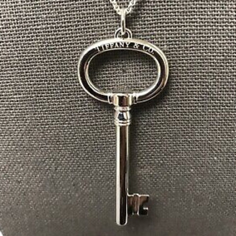 Tiffany and Co Oval Key Pendant Necklace